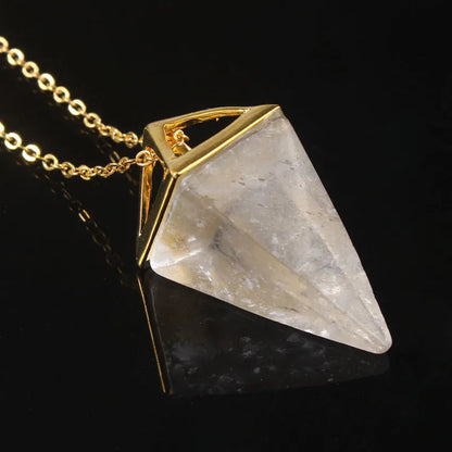 Colgante de punta de cristal