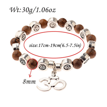 Pulsera Om · Cuentas y Colgante