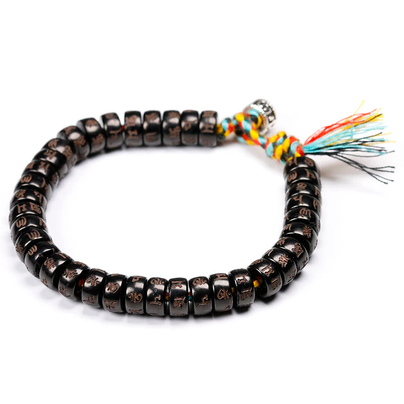 Pulsera de coco con Om Mani Padme Hum