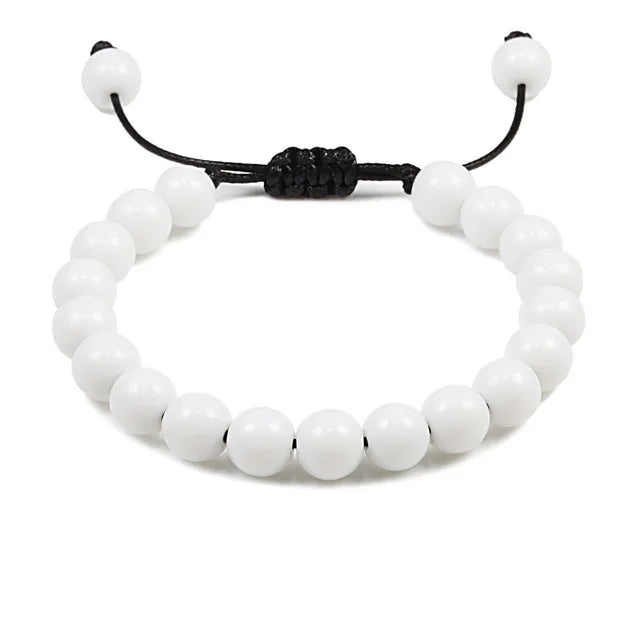Clássico Black Volcanic Lava Stone Beads Pulseiras para homens, Natural Onyx Tiger Eye Pulseiras, Yoga Meditação Jóias, 6mm, 8mm