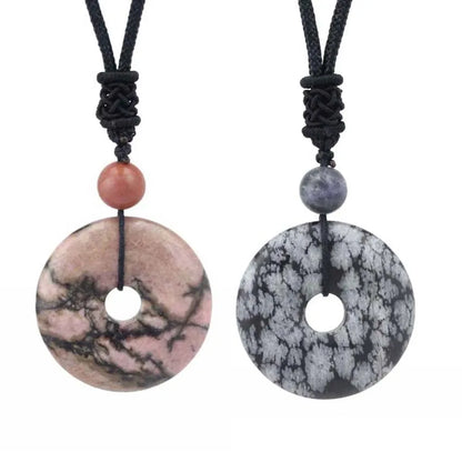 Collar donut de cuarzo o amatista