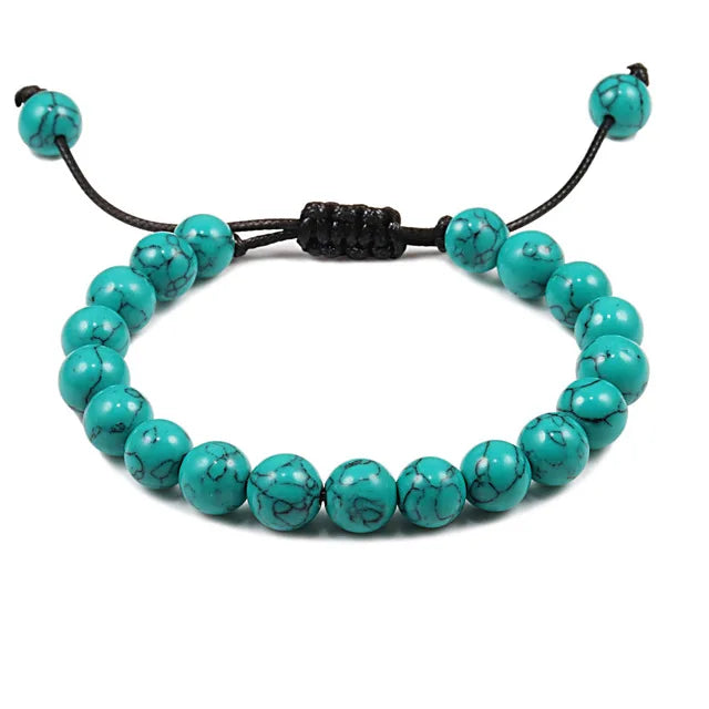 Clássico Black Volcanic Lava Stone Beads Pulseiras para homens, Natural Onyx Tiger Eye Pulseiras, Yoga Meditação Jóias, 6mm, 8mm