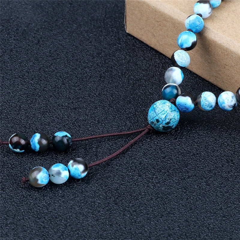 9 Estilos de Pulseiras Mala com 108 Contas para Homens, Colares de Oração com Contas de Pedra Natural de 6mm, Braceletes para Mulheres, Joias Budistas Tibetanas