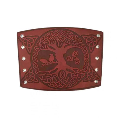 Toten design nórdico viking odin árvore da vida pulseiras para o homem equitação engrenagem protetora em relevo ampla pulseira de couro punk jóias