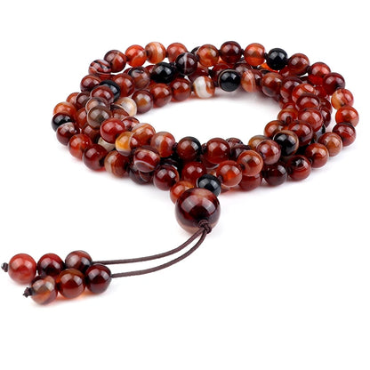 9 Estilos de Pulseiras Mala com 108 Contas para Homens, Colares de Oração com Contas de Pedra Natural de 6mm, Braceletes para Mulheres, Joias Budistas Tibetanas