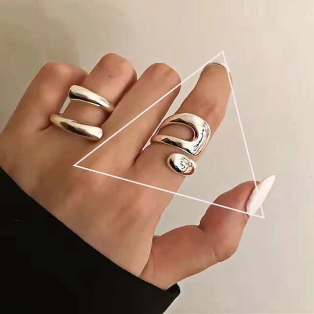 Anillo minimalista de piedra lunar