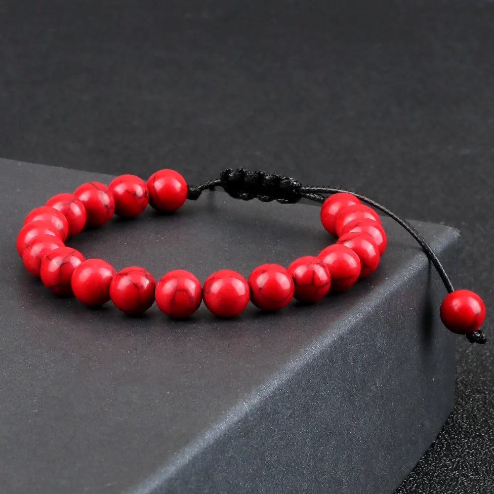 Clássico Black Volcanic Lava Stone Beads Pulseiras para homens, Natural Onyx Tiger Eye Pulseiras, Yoga Meditação Jóias, 6mm, 8mm
