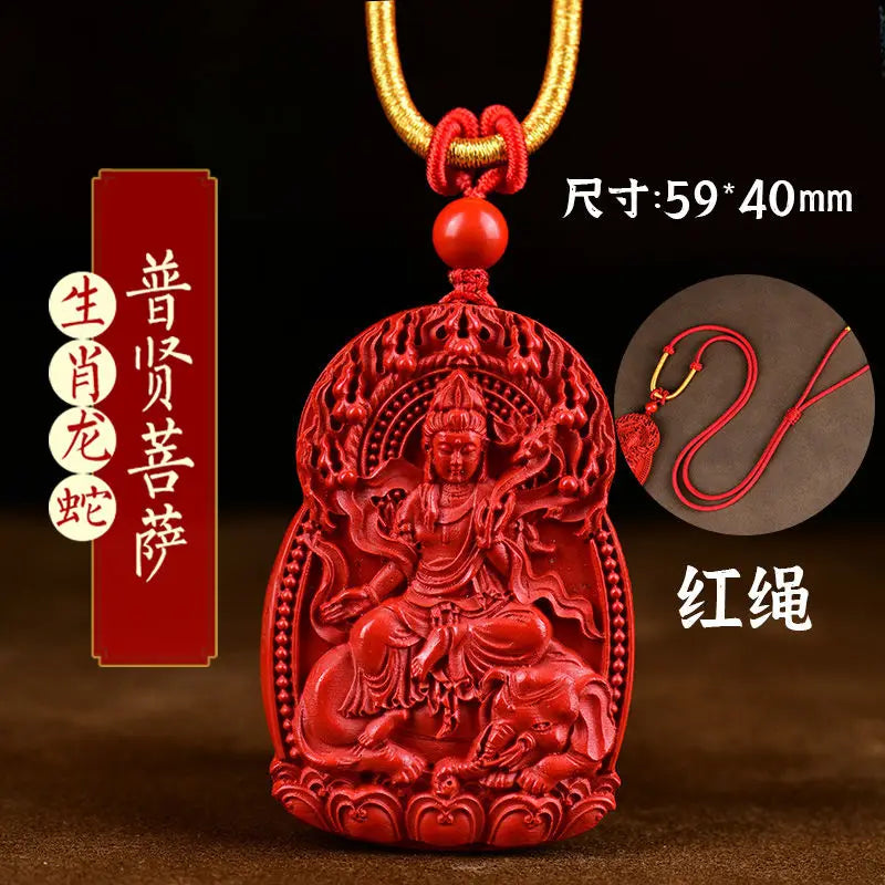 Natural Verdadeiro Cinábrio Buda Pingente para Homens e Mulheres, Natural Buda Hoid, Deus Guardião, Big Sun, Tathagata Hyun, Amitabha
