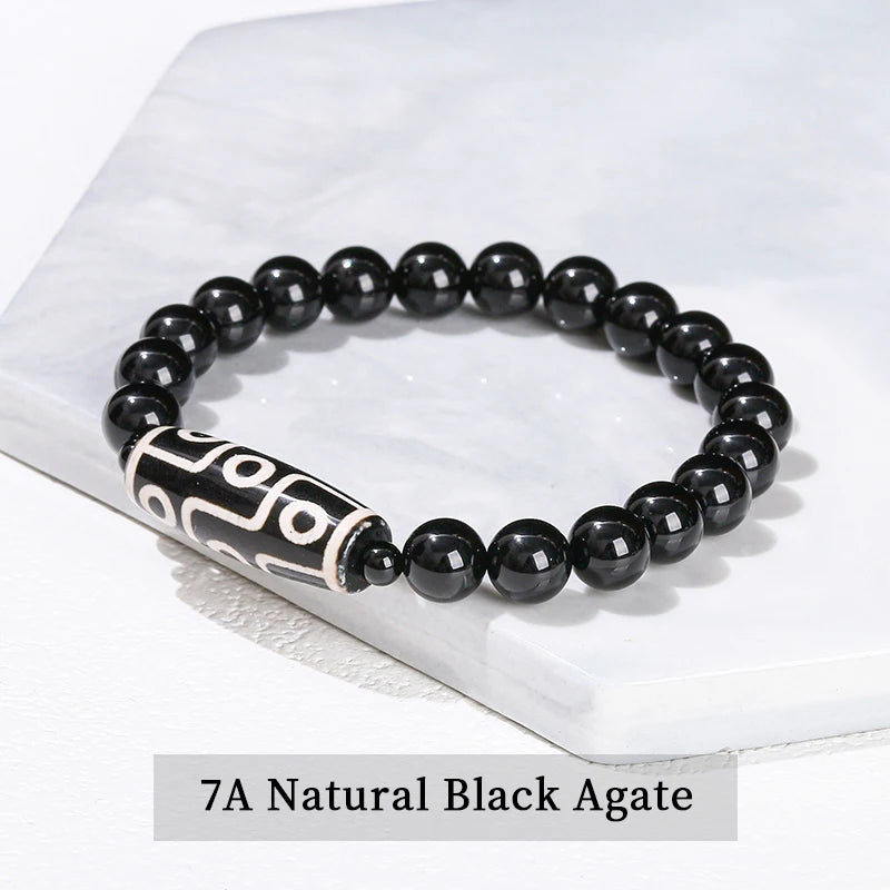 Jd natural verde nove olhos tibetano dzi ágata barril contas pulseira feminino masculino retro cura buda oração charme yoga jóias presente