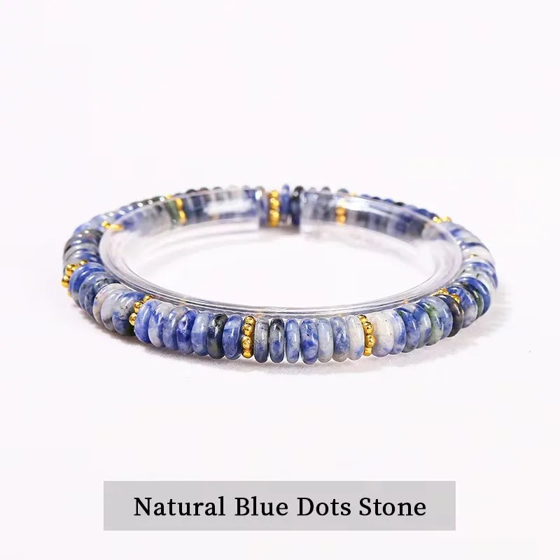 Pedra natural verde aventurina rosa quartzo plana espaçador contas pulseira feminino masculino cura espiritual pulseira elástica jóias presente