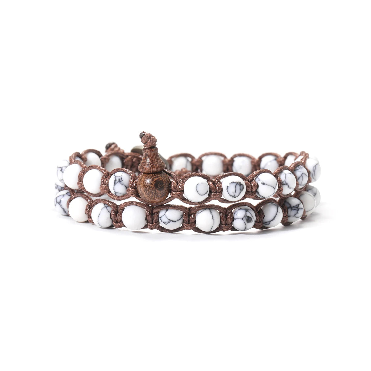 Pulsera Trama Mineral · Cuentas de 6 mm