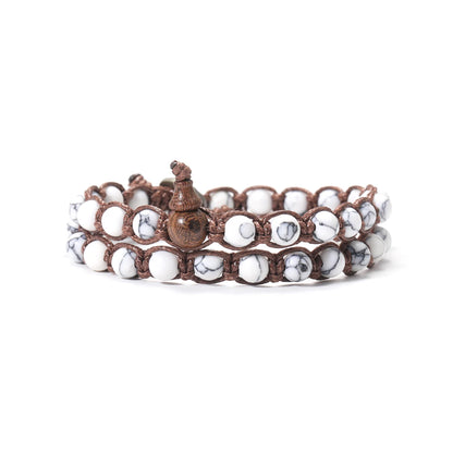 Pulsera Trama Mineral · Cuentas de 6 mm