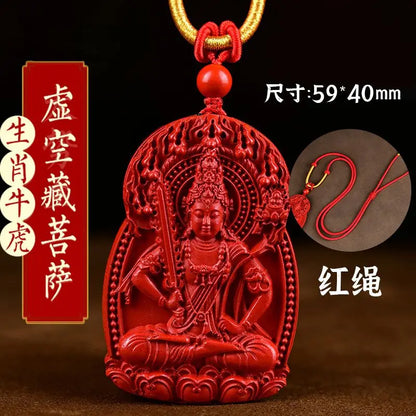 Natural Verdadeiro Cinábrio Buda Pingente para Homens e Mulheres, Natural Buda Hoid, Deus Guardião, Big Sun, Tathagata Hyun, Amitabha