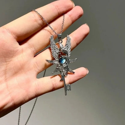 Collar Mensajero Azul · Alas de Ángel