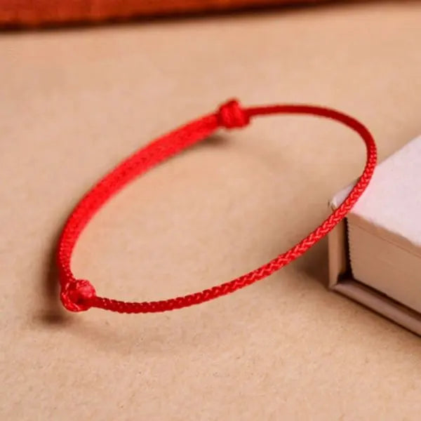 Moda simples sorte nó corda vermelha pulseiras para mulheres homens artesanal corda ajustável pulseira amizade amuleto jóias presente