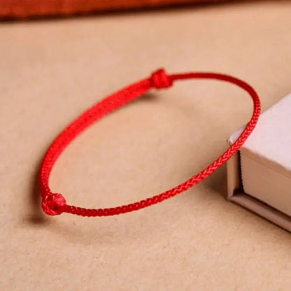 Moda simples sorte nó corda vermelha pulseiras para mulheres homens artesanal corda ajustável pulseira amizade amuleto jóias presente