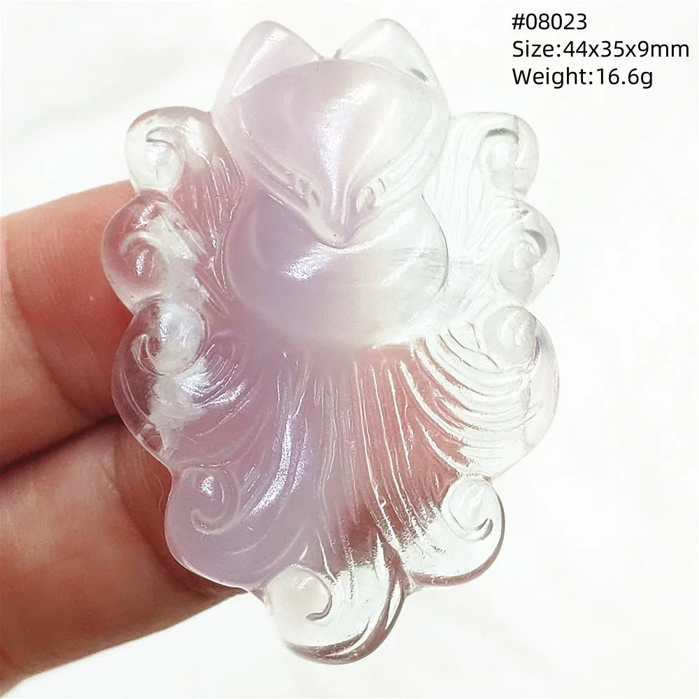 Colgante de fluorita en forma de zorro
