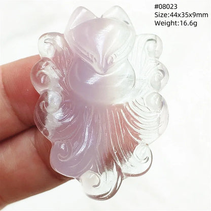 Colgante de fluorita en forma de zorro