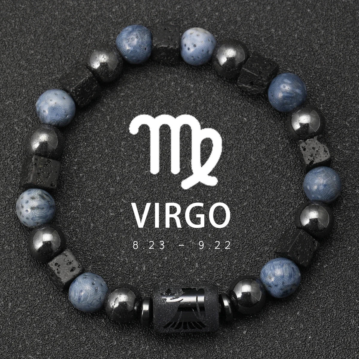 Pulsera Cosmos Azul · Signos del Zodiaco