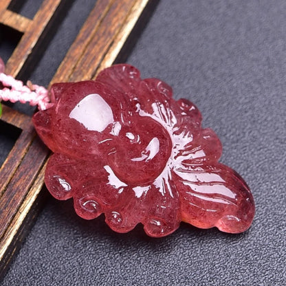 1 peça de pingente de quartzo natural em formato de raposa, polido, para reiki, cristal de cura, joia, presente, decoração de rocha.