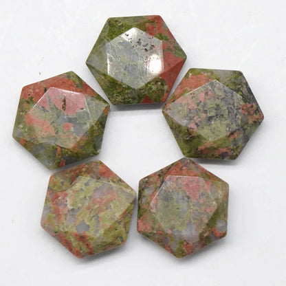 Conjunto de 10 estrellas de piedra tallada