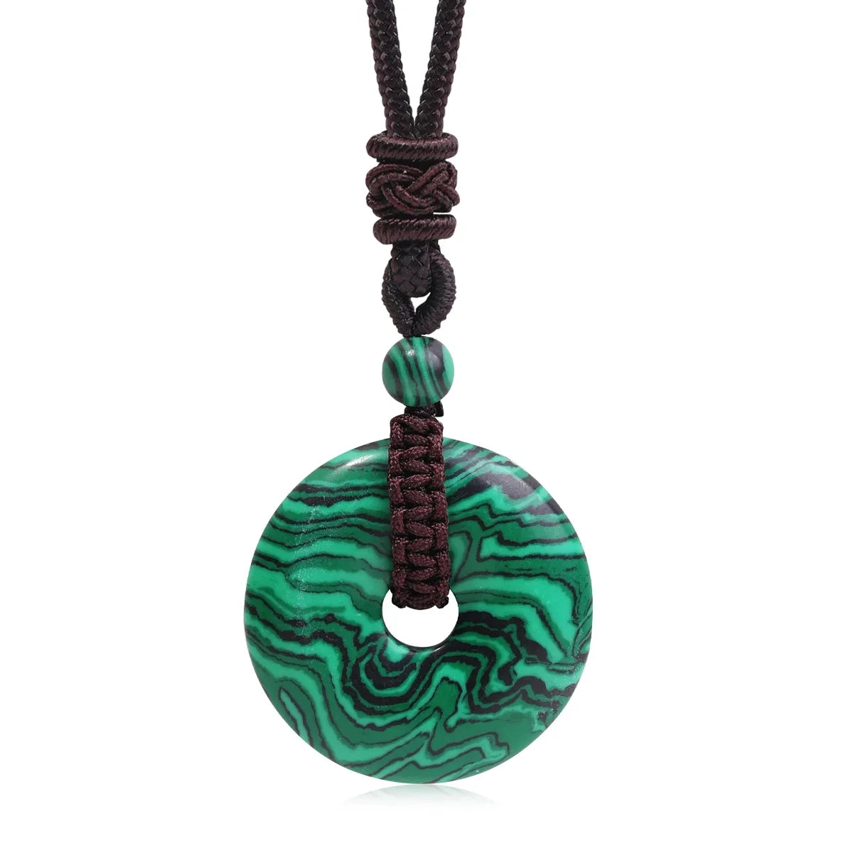 Pedra natural ametista olho de tigre colar pingente moda masculina e feminina colar paz nó chinês colar presente