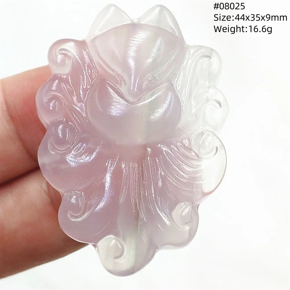 Colgante de fluorita en forma de zorro