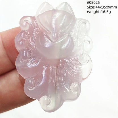 Colgante de fluorita en forma de zorro