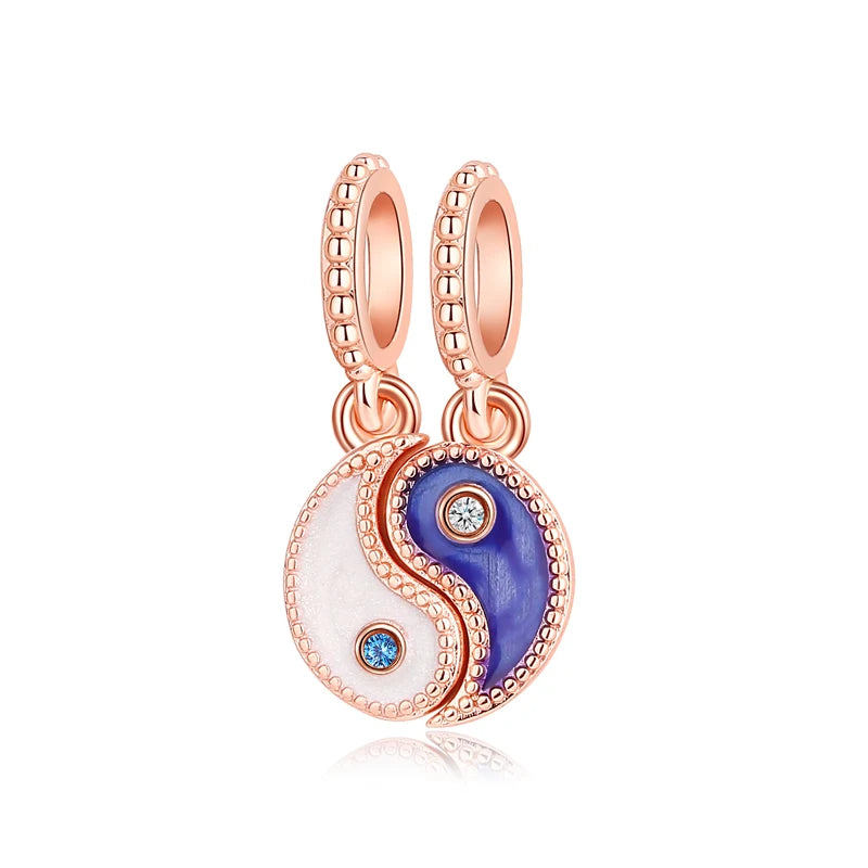 Charms Originais de Prata Esterlina 925, Pingente de Gato da Sorte, Boneca Japonesa, Presente de Ano Novo, Pulseiras e Colares para Mulheres, Joias
