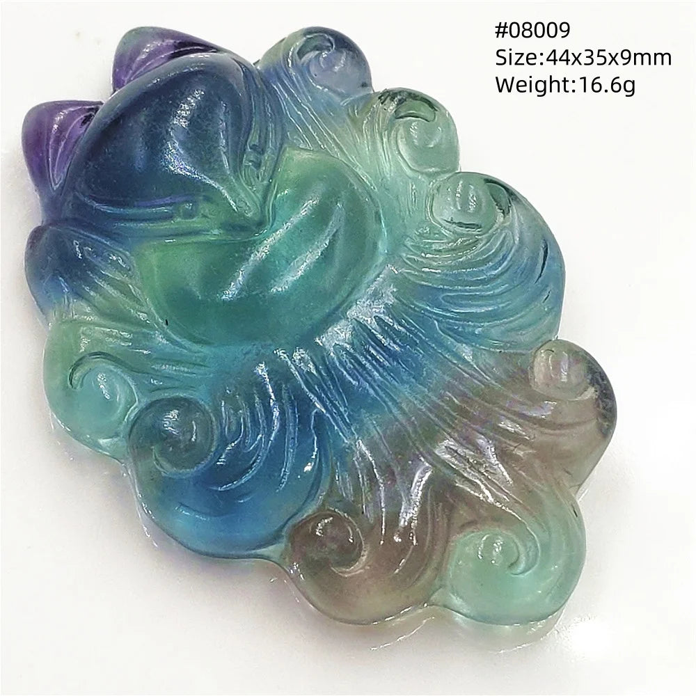 Colgante de fluorita en forma de zorro
