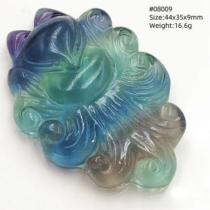 Colgante de fluorita en forma de zorro