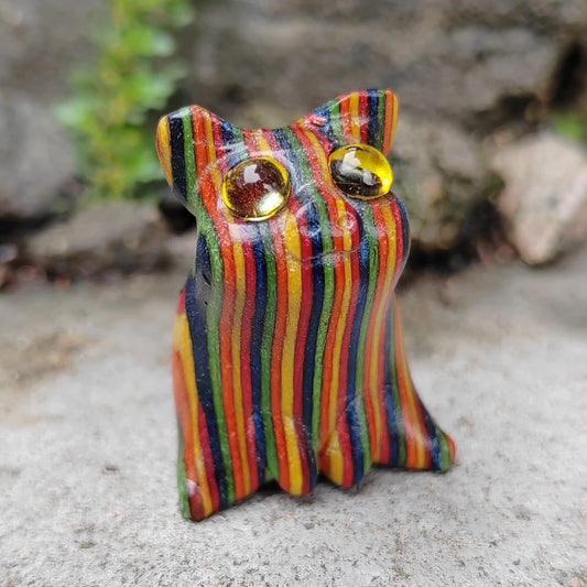 Figura Cerdito Arcoíris: Miniatura. Diseño y acabado de la pieza mostrada.