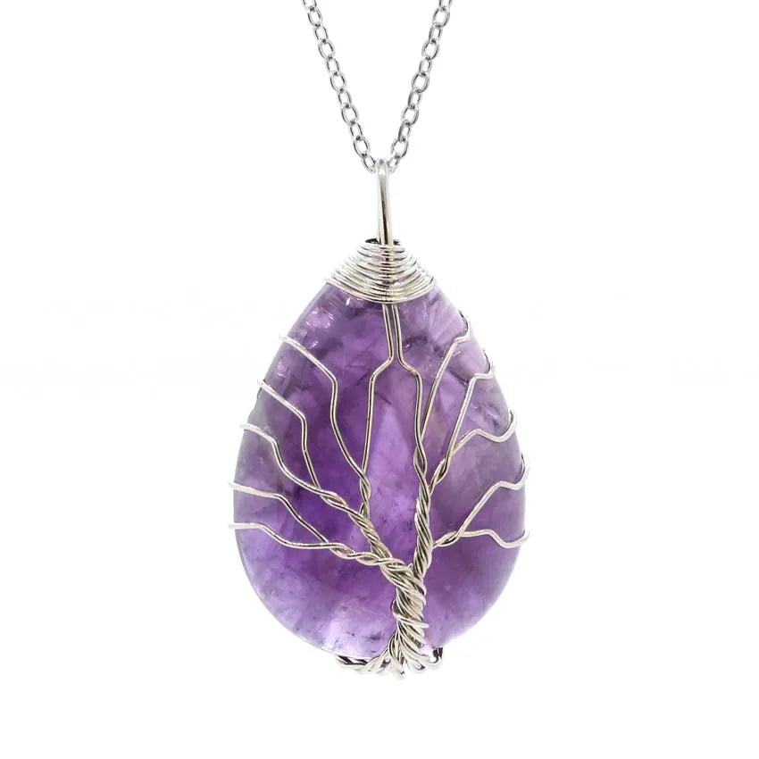 Colgante Árbol de la Vida con piedra