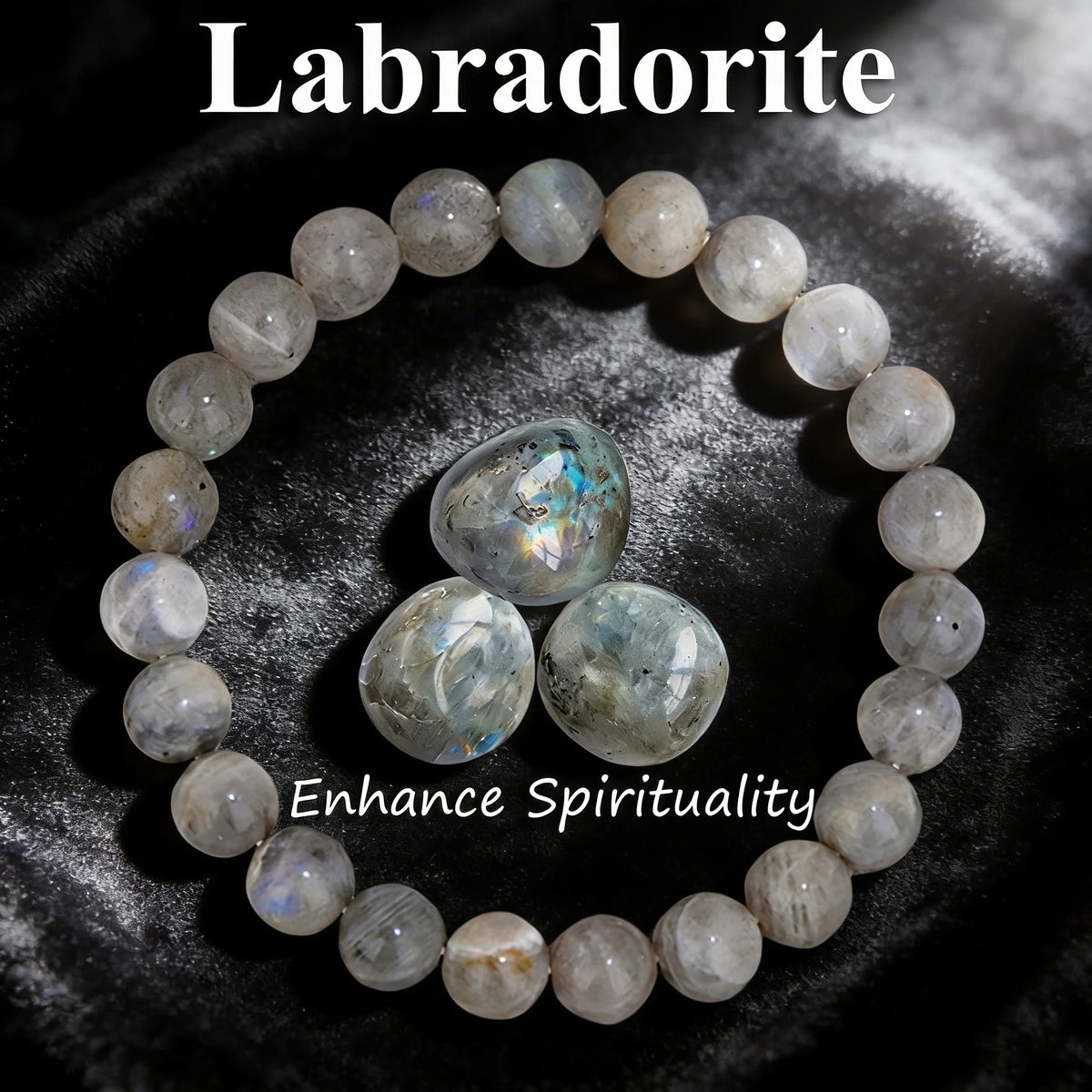Pulsera Bosque · Cuentas Veteadas