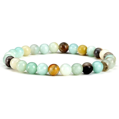 Pulseira de contas de pedra natural, com ametista, olho de tigre, cristal de quartzo e ágata, pulseiras de contas de pedras preciosas, joias para mulheres, para reiki e cura, presente para casais.