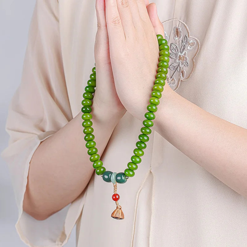 Pulsera de dos vueltas con cuentas de ábaco