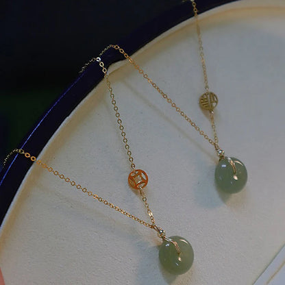 Colares de prata esterlina 925 para mulheres, com pingente de jade, cor dourada, corrente ajustável, joias de luxo, presente romântico.