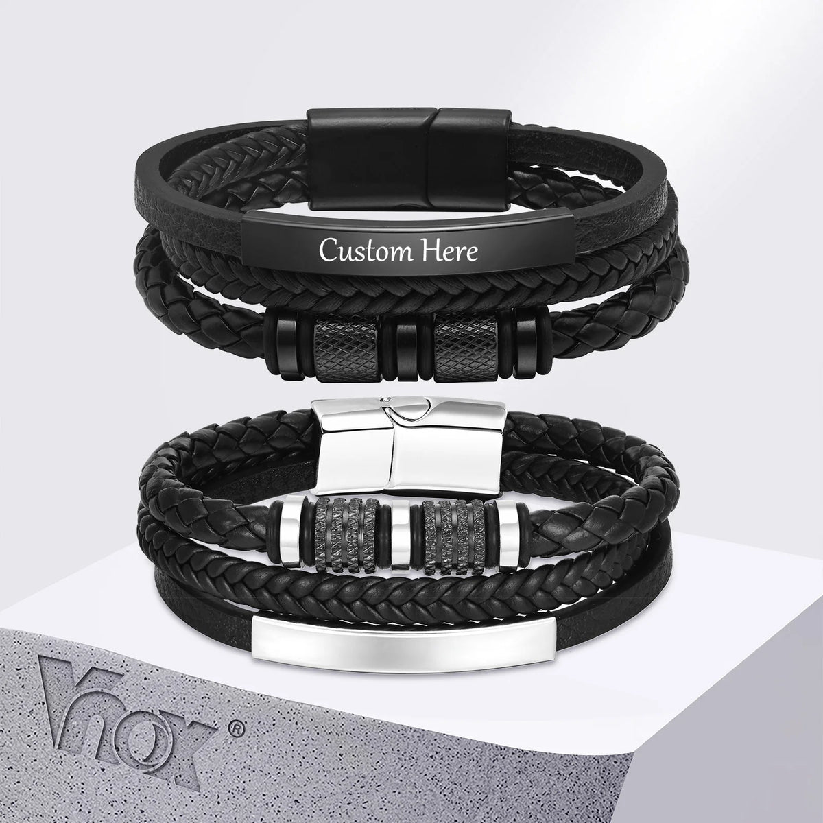 Pulsera Nudo Triple: Trenzado Personalizable. Diseño y acabado de la pieza mostrada.
