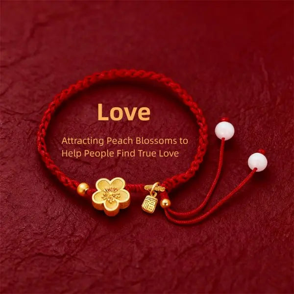Pulsera roja con pez koi decorativo