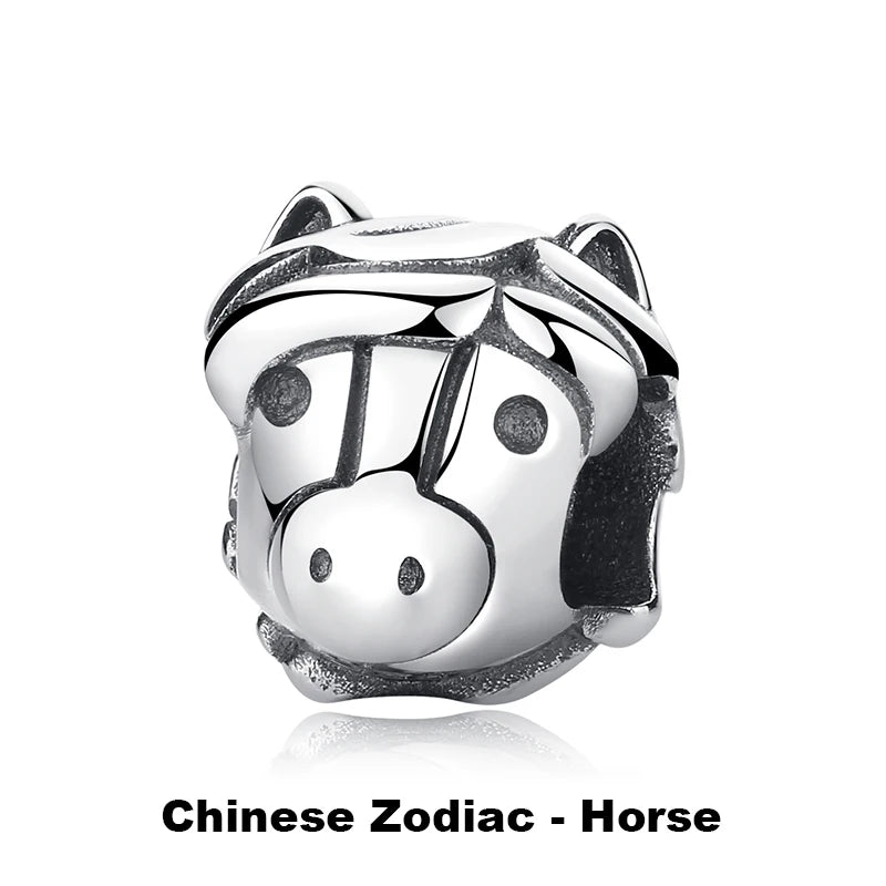 Charms Originais de Prata Esterlina 925, Pingente de Gato da Sorte, Boneca Japonesa, Presente de Ano Novo, Pulseiras e Colares para Mulheres, Joias