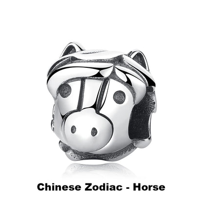 Charms Originais de Prata Esterlina 925, Pingente de Gato da Sorte, Boneca Japonesa, Presente de Ano Novo, Pulseiras e Colares para Mulheres, Joias