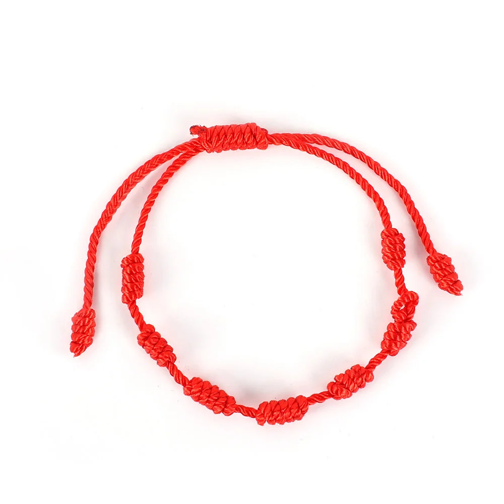 2-12 pçs artesanal mau olhado pulseira de corda vermelha para amante proteção amuleto da sorte e amizade trança corda pulseira jóias presente