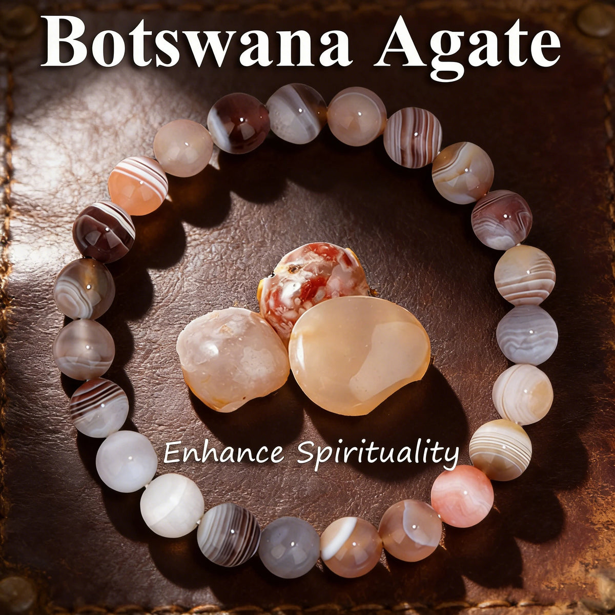 Pulsera Bosque · Cuentas Veteadas
