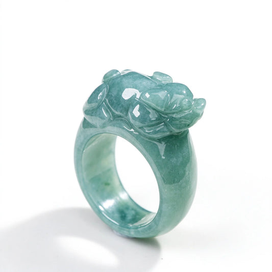 Anillo Pixiu tallado de estilo oriental