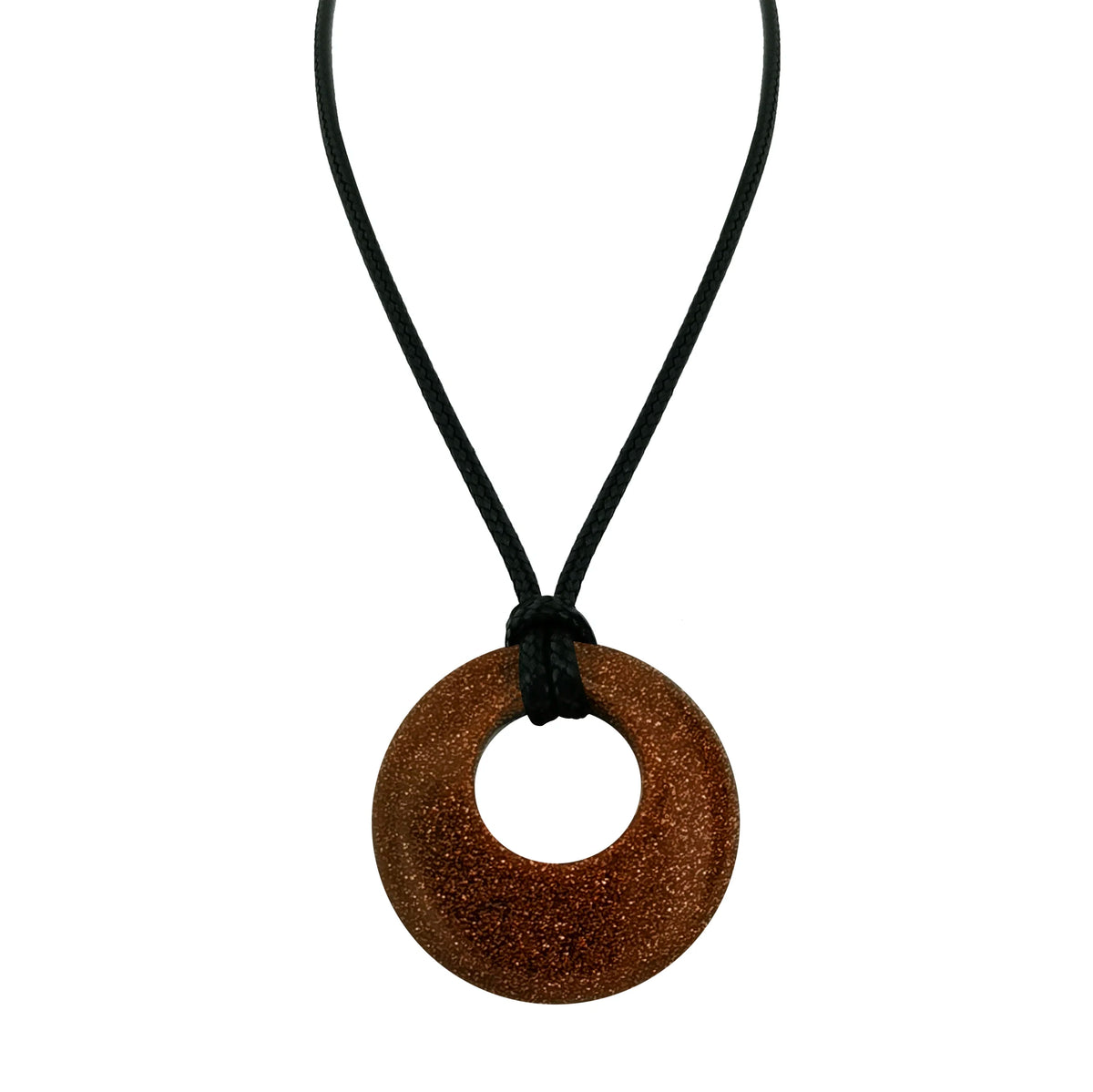 28mm círculo donut cura cristais colar natural semi-precioso chakra pedra preciosa amuleto moeda da sorte donuts charme proteção