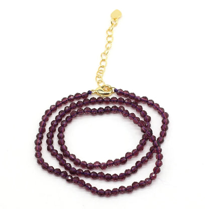 Gema Micro Facetada Colar Curto para Mulheres, Joias Finas, Contas Espinélio 1 Corda, Pulseira Feminina, Gargantilha de Festa