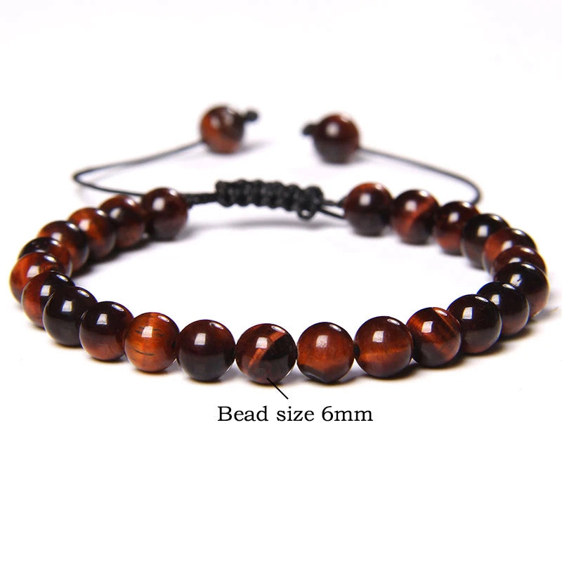 Pulsera trenzada de ojo de tigre azul