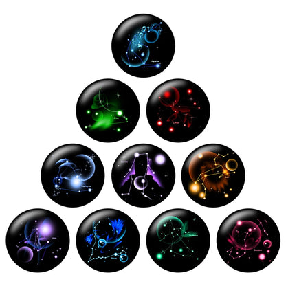 Cabujones de vidrio del zodiaco