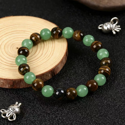 Pulsera Brote · Verde y Ojo de Tigre