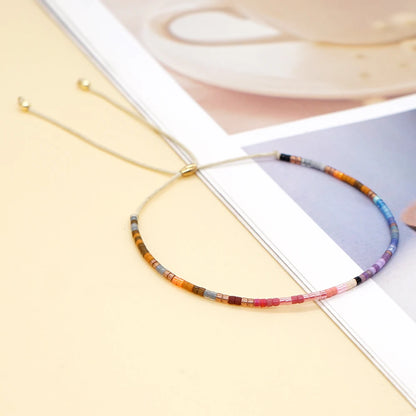 Pulsera Mosaico Fino · Abalorios de Color